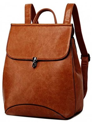 WINK KANGAROO Fashion Shoulder Bag Rucksack PU Leather Women Girls Ladies Backpack Travel bag brown