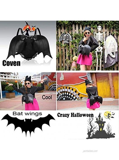 Women Backpack Novelty Bat Wings Daypack Gothic Purse Punk Lace Lolita Bag Lady