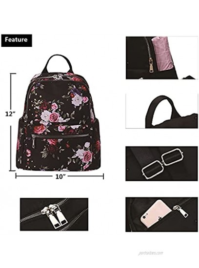 Women Backpack Purse Mini Backpack Girls Small Backpack Purse School Travel Rose