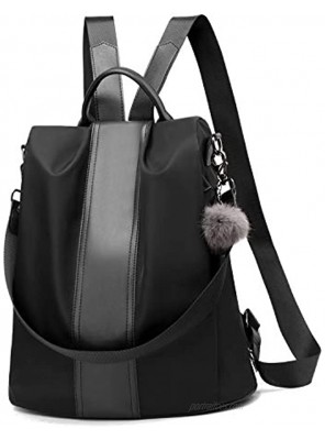 Women Backpack Purse Waterproof Nylon Anti-theft Rucksack Lightweight Shoulder Bag