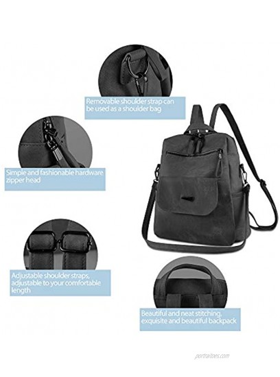 Women Backpack Waterproof Anti-theft Lightweight PU Leather Nylon Shoulder Bag Travel Backpack Ladies