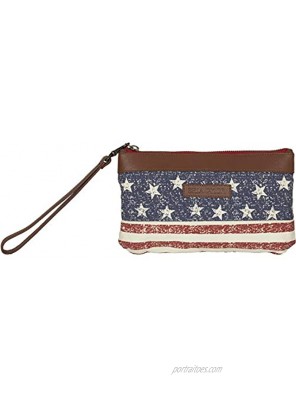 Bella Taylor American Dream Wristlet Pouch Wallet; Red Cream and Navy