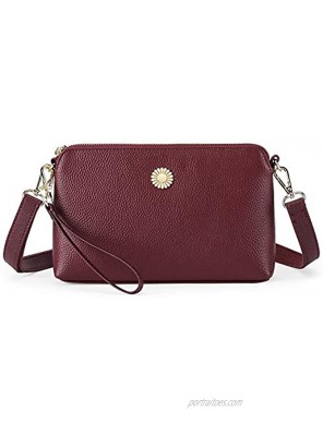 Women Leather Crossbody Bag,Wallet Wristlet Handbag For Lady,Fashion Clutch phone
