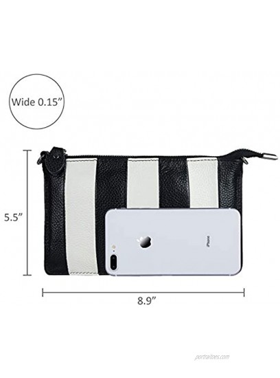 Women Leather Wristlet Clutch Wallet Small Shoulder Crossbody Bag Purse
