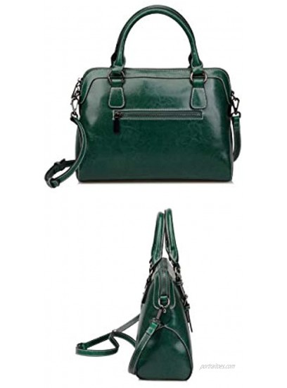 Ainifeel Women's Genuine Leather Top Handle Handbags Everyday Purse Shoulder Bags