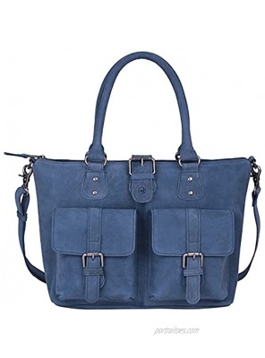 Antonio Valeria Beck Hunter Leather Top Handle Bag for Women