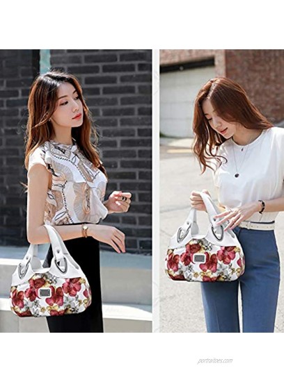 Barsine Small Purse for Women Vegan Leather Floral Pattern Handbag