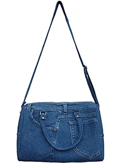 Bijoux De Ja Women Doctor Style Blue Denim Purse Handbag BNL100 Dark Shade