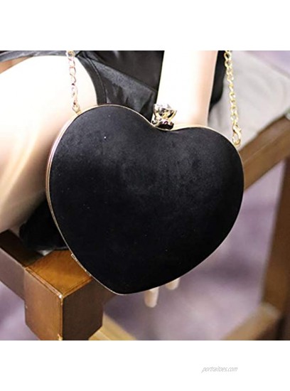 Black Small Heart Shaped Purse Handbag