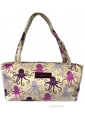 Bungalow360 Vegan Cotton Canvas Mini Bag Purple Octopus
