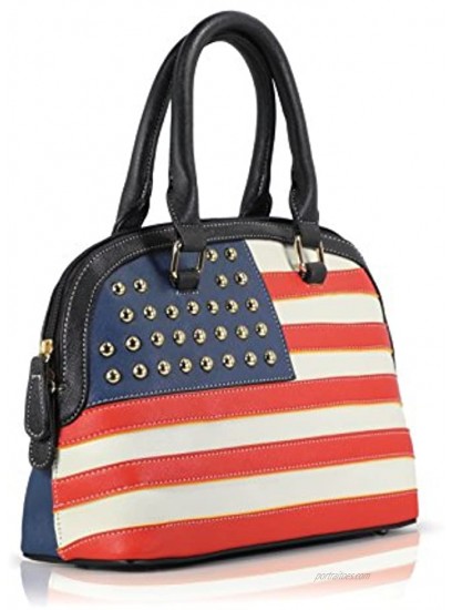 DARLING'S US Flag Design Saffiano Bowling Bag UNITED STATES AMERICA OLD GLORY