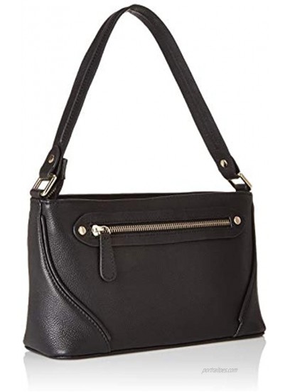 Essere Women's Genuine Leather Handbag with a compact size and stylsih shape Black