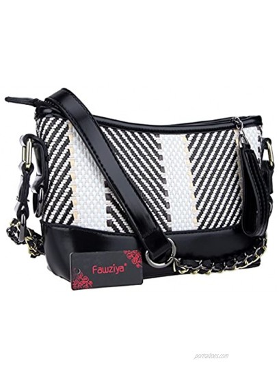 Fawziya Straw Weave Crossbody Bag With Long Strap Handbags For Women