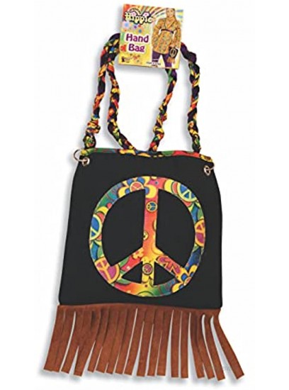 Funky 60s Costume Hippie Hand Bag denim appears darker in photo