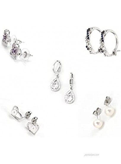 Jewelry Set of 10Pcs Women's Trendy Necklace Earring Ring Bracelet Set Lucky Wedding Jewelry Box Surprise Box for Women C
