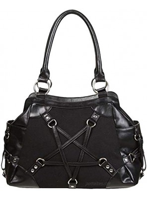 Lost Queen Stand Still Handbag Woven Pentagram Gothic Alternative Purse Bag