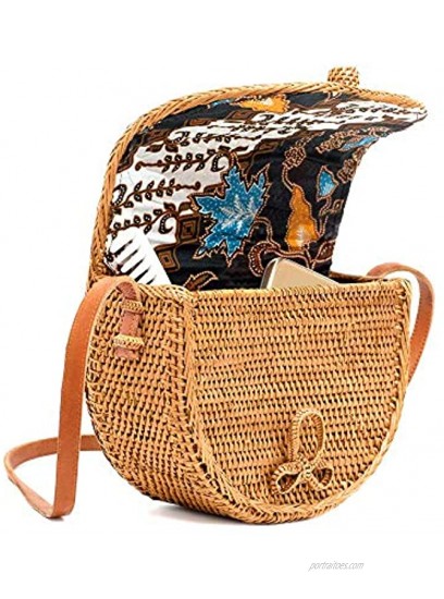 Rattan Bags for Women Handmade Wicker Woven Purse Handbag Circle Boho Bag Bali