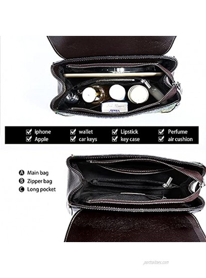 Valrena Genuine Leather Handbags for Women Crossbody Bag Designer Shoulder Tote Satchel Handbag Large Purse