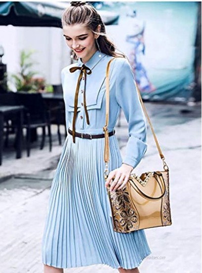 Women Shiny Patent Leather Top Handle Fashion Handbag Crossbody Shoulder Bag Purse