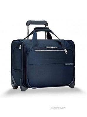 Briggs & Riley Baseline-Softside Rolling Cabin Upright Bag Navy Underseater 16-Inch