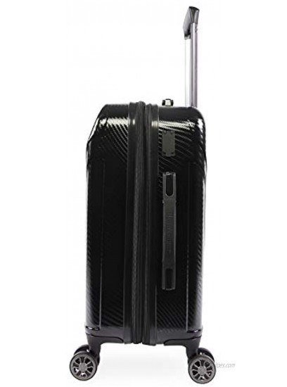 Brookstone Luggage Herbert Spinner Suitcase Black Carry-on 21-Inch