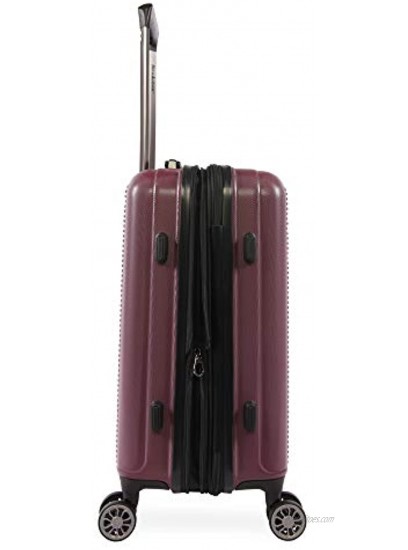 Brookstone Luggage Nelson Spinner Suitcase Plum Carry-on 21-Inch
