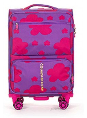 Cloe by Agatha Ruiz de la Prada Checked Medium 24" inch Luggage with 360º-spinner wheels in Purple Color