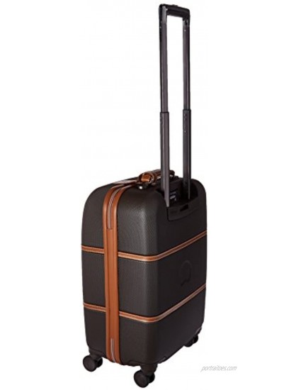 DELSEY Paris Chatelet Hardside Luggage with Spinner Wheels Chocolate Brown Carry-on 21 Inch with Brake