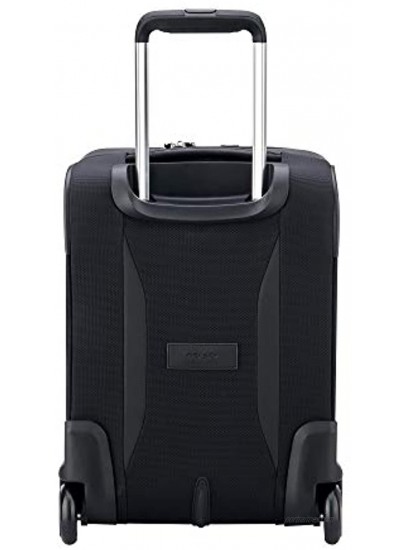 DELSEY Paris Executive Collection Softside Underseater Luggage with 2 Wheels Black Carry-on 17 Inch