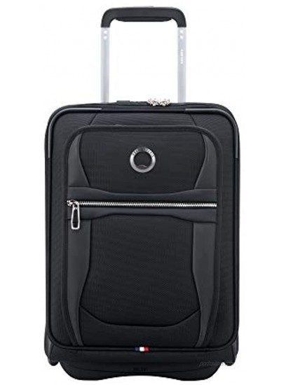 DELSEY Paris Executive Collection Softside Underseater Luggage with 2 Wheels Black Carry-on 17 Inch