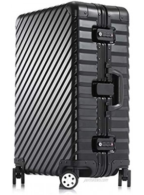 Enkloze KLASIK Aluminum Carry-On Suitcase Spinner 100% Aluminum TSA Approved Suitcase 24" Black