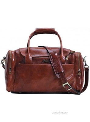 Floto Leather Cargo Duffle Bag Carryon Travel Bag Small