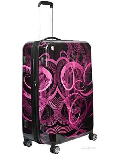 ful Atomic Carry-On Rolling Suitcase Hardside Travel Luggage with Spinner Wheels 22 Inches Pink