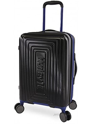 Hurley Suki Hardside Spinner Carry On Luggage 21" Black Blue