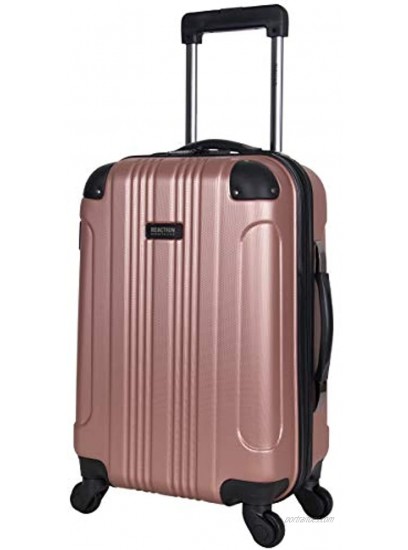 KENNETH COLE REACTION Out Of Bounds Luggage Collection Lightweight Durable Hardside 4-Wheel Spinner Travel Suitcase Bags Rose Gold 20-Inch Carry On