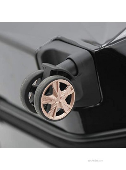 kensie Women's 3D Gemstone TSA Lock Hardside Spinner Luggage Black 20-Inch Carry-On