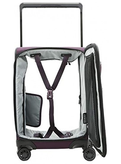 M&A Dual Opening Wide Trolley Hardside Luggage Purple Carry-On 22-Inch