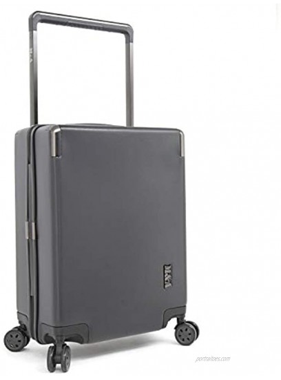M&A Lakeside Wide Trolley Spinner Luggage with TSA-Lock Black Carry-On 20-Inch