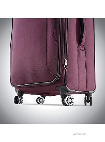 Samsonite Ascella X Softside Expandable Luggage with Spinner Wheels Plum Carry-On 20-Inch