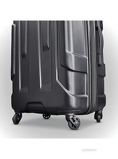 Samsonite Centric Hardside Expandable Luggage with Spinner Wheels Black Checked-Large 28-Inch