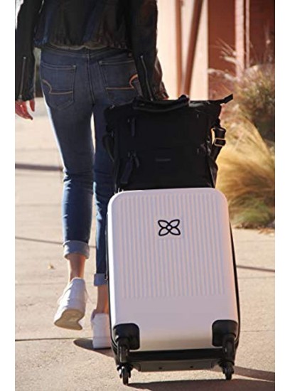 Sherpani Meridian 22 Inch Travel Hardside Luggage Durable Hardshell Luggage Expandable Suitcases with Wheels Rolling Luggage Carry On Lightweight Carry On Luggage with Spinner Wheels White
