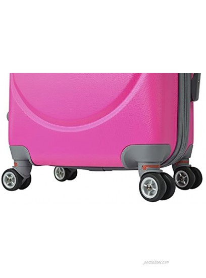 TPRC Barnet 2.0 Hardside Expandable Spinner Luggage Neon Pink Carry-On 20-Inch