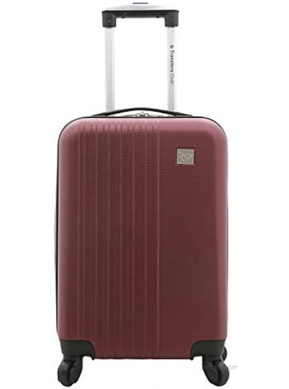 Travelers Club Cosmo Hardside Spinner Luggage Rhubarb Red Carry-On 20-Inch