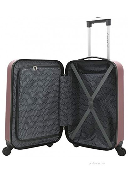 Travelers Club Cosmo Hardside Spinner Luggage Rhubarb Red Carry-On 20-Inch