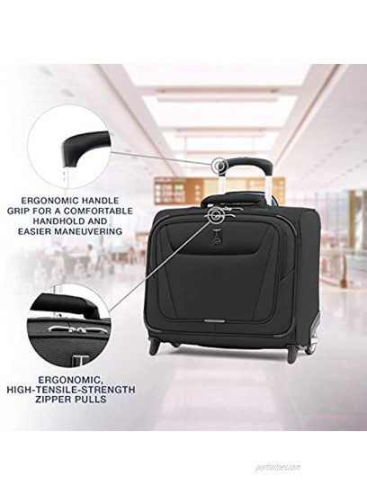 Travelpro Maxlite 5 Softside Lightweight Underseat Rolling Tote Bag Black 16-Inch