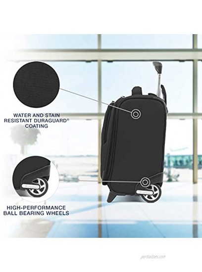 Travelpro Maxlite 5 Softside Lightweight Underseat Rolling Tote Bag Black 16-Inch