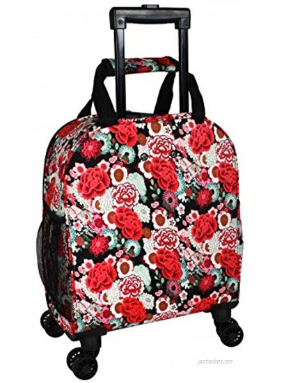World Traveler Women's Prints 18-inch Spinner Carry-On Luggage Flowers One Size