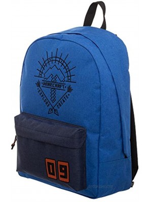 Blue Minecraft Backpack Minecraft Explore Create Bag