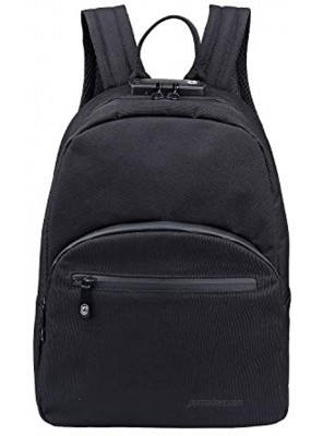 FIREDOG Mini Smell Proof Backpack with Lock for Men Women Travel Black