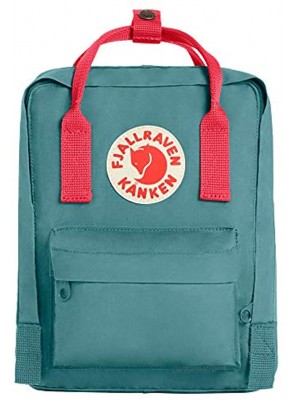 Fjallraven Kanken Mini Classic Backpack for Everyday Frost Green Peach Pink